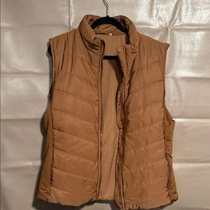 Women's Tan Puffer Vest